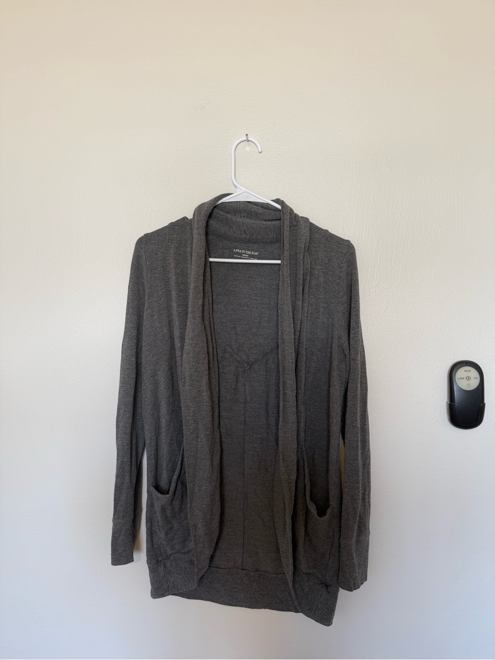 A Pea in the Pod Gray Open-Front Maternity Cardigan
